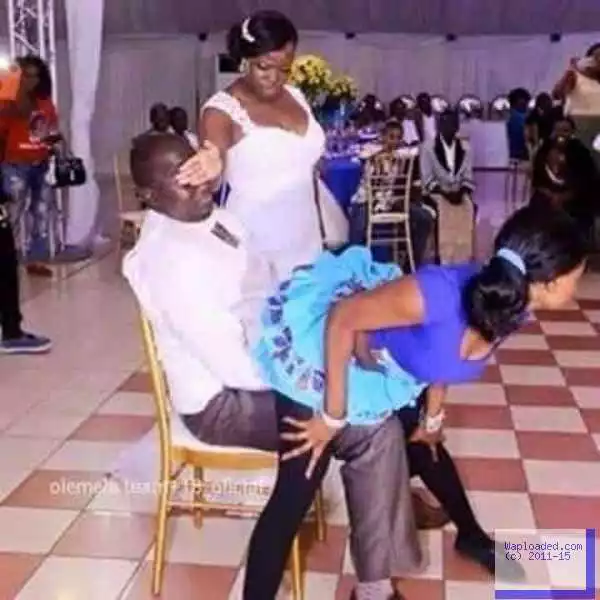 Photo Of The Day:- When Your Bride Doesn’t Want You To Fall Into Temptation